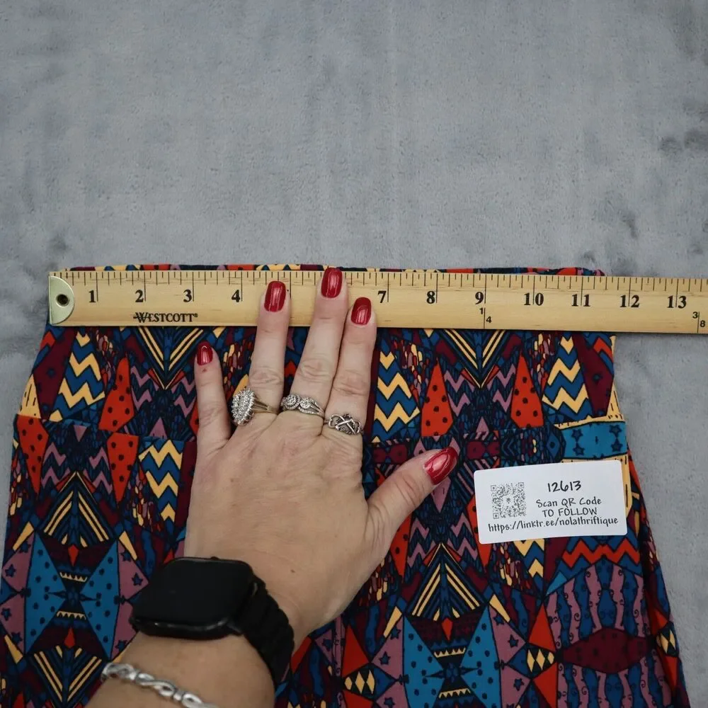 Lularoe Pants Womens One Size Multicolor Aztec Print Casual Pull On Leggings